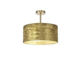 DK0823  Baymont 40cm Semi Flush 1 Light Antique Brass, Gold Leaf